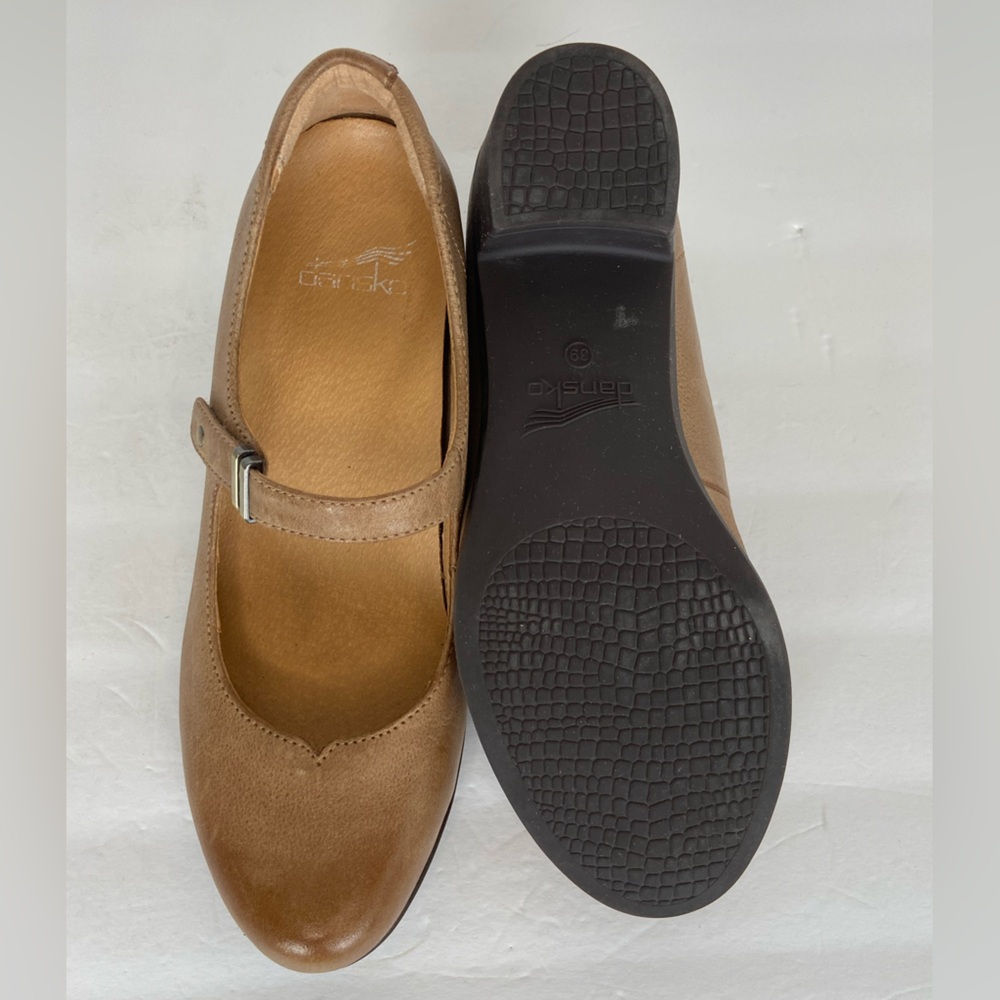 Dansko Callista Women's Shoes Size 39 US 8.5 Tan Mary Jane Pump Adjustable Strap - Picture 10 of 10
